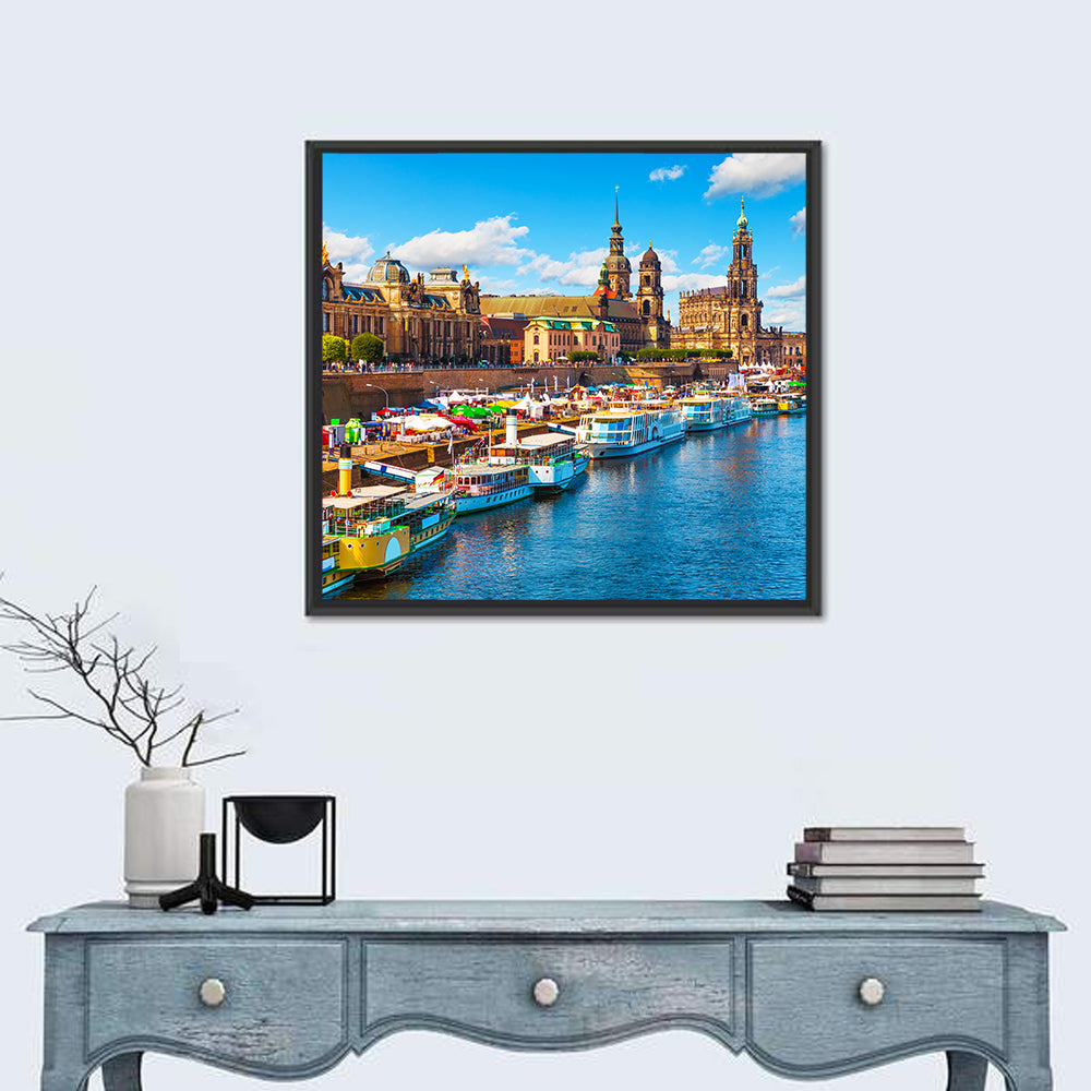 Dresden Elbe River Embankment Wall Art