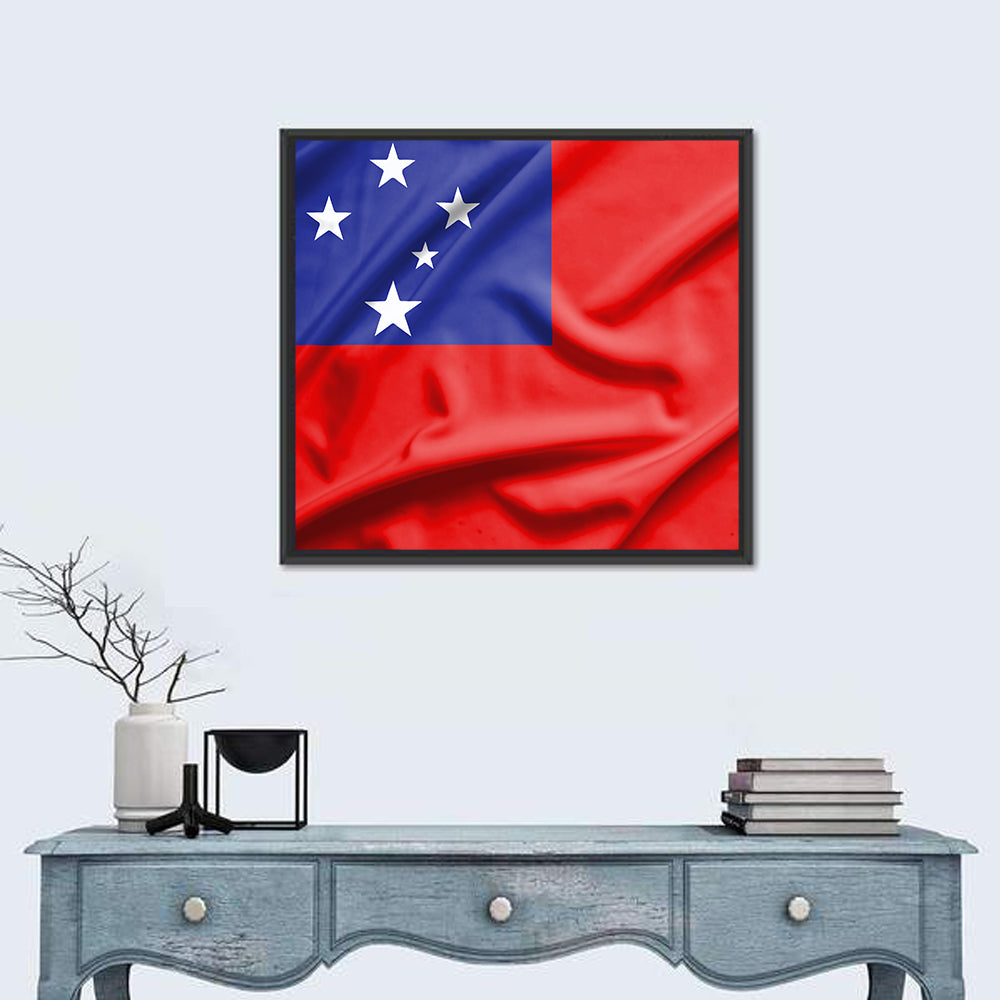 Samoa Flag with Stars Wall Art