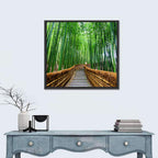 Stone Steps in Kyoto Bamboo Forest Wall Art