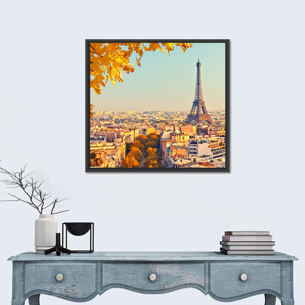 Eiffel Tower At Sunset Wall Art
