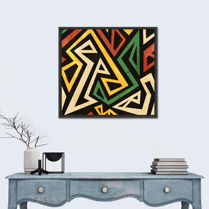 African Geometric Pattern Wall Art