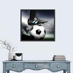 Low Angle Soccer Cleat Close Up Wall Art