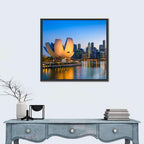 Singapore Marina Skyline at Dusk Wall Art