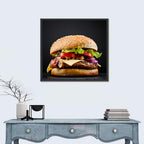 Cheeseburger with Bacon Wall Art