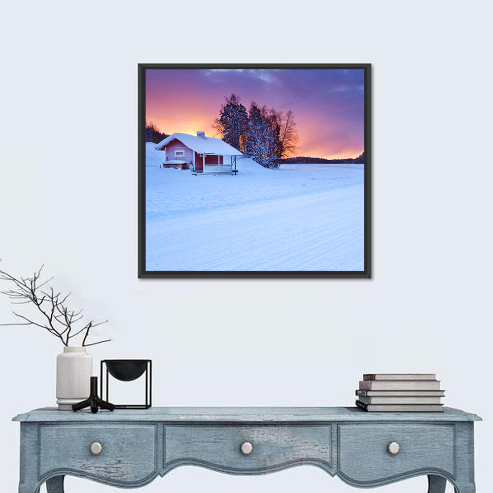Frozen Finnish Lapland At Sunrise Wall Art