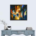Couple in Narrow Alleyway Wall Art