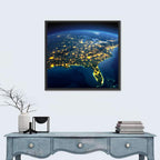North America at Night from Space Wall Art