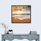 Foamy Shoreline at Sunrise Wall Art