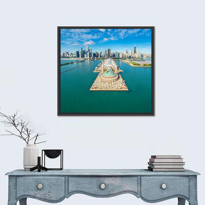 Chicago Skyline Aerial Wall Art