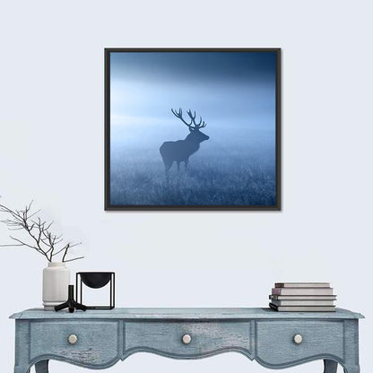 Red Deer Stag Silhouette Wall Art