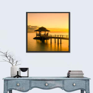 Wooden Pier In Phuket Thailand Wall Art