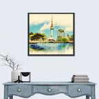Seoul Skyline with N Seoul Tower Wall Art