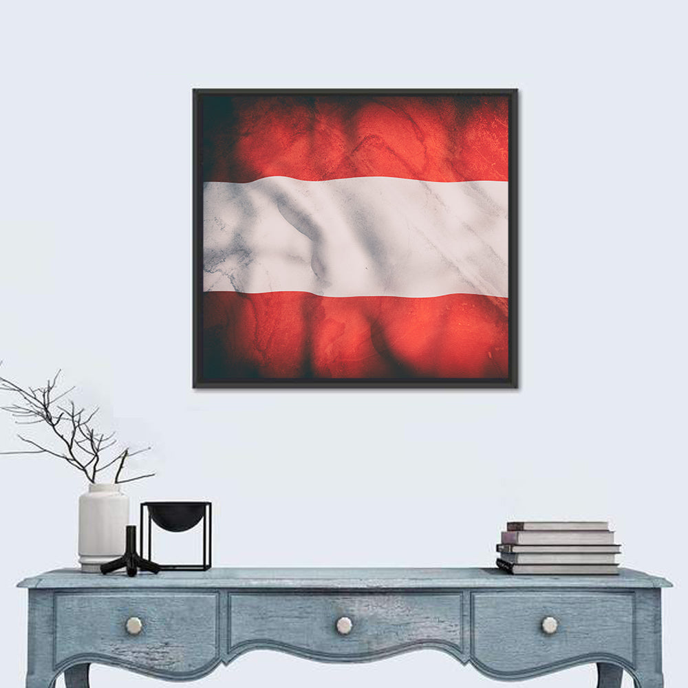 Waving Austrian Flag Wall Art