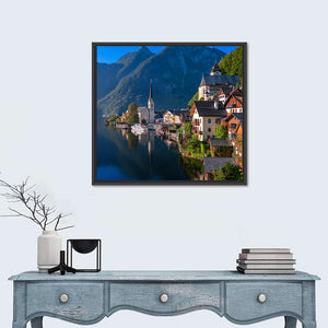 Alpine Lake Village Hallstatt Wall Art