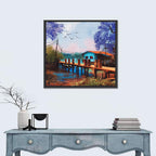 Rustic Fishing Village Pier Wall Art