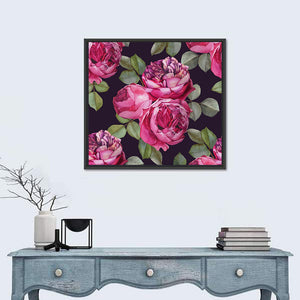 Watercolor Pink Roses Wall Art