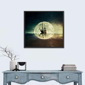 Floating Old Ship Artwork Wall Art