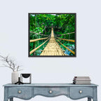 Bamboo Pedestrian Bridge Wall Art