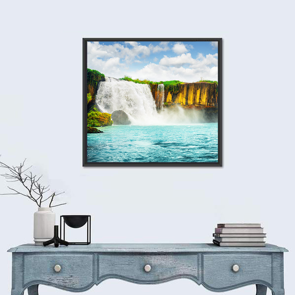 Dray Nur Waterfall Wall Art in a room, square