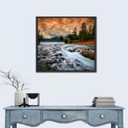 Mentawa Dam at Dusk Wall Art