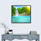 Dambri Waterfall Turquoise Pool Wall Art