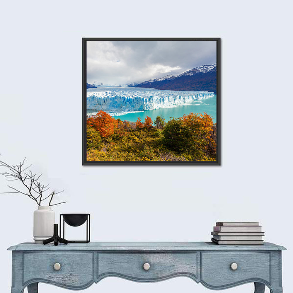 Perito Moreno Glacier, Autumn Wall Art in a room, square