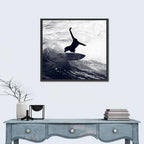 Dog Surfer Riding Waves Wall Art