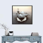 Drone Over Aircraft Carrier Wall Art