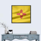 New Mexico Flag with Zia Symbol Wall Art