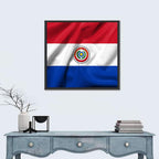 Paraguay Flag with Emblem Wall Art