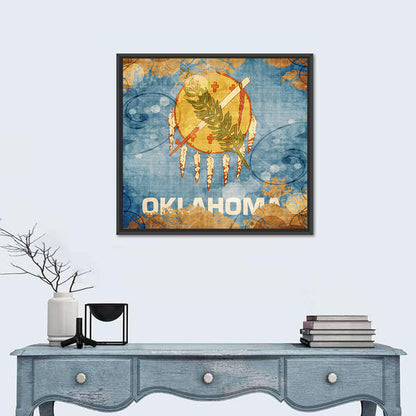 Vintage Oklahoma Flag Wall Art