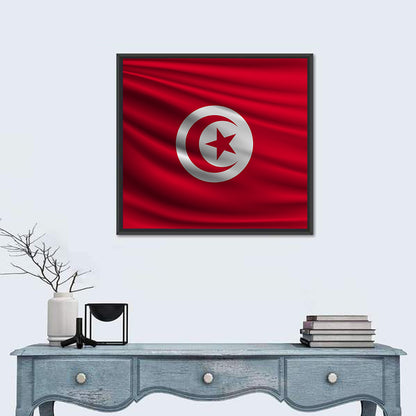 National Flag Of Tunisia Wall Art