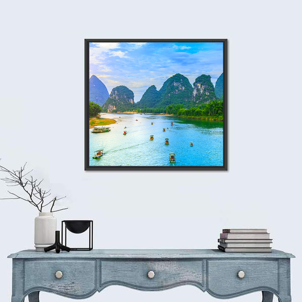 Guilin Lijiang River Landscape In Yangshuo Wall Art