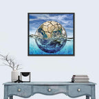 Half-submerged Planet Concept Wall Art