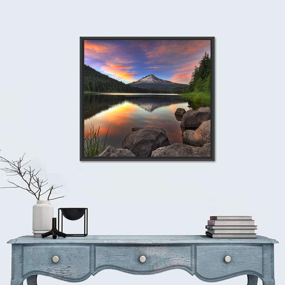 Mount Hood Reflected Over Trillium Lake Wall Art