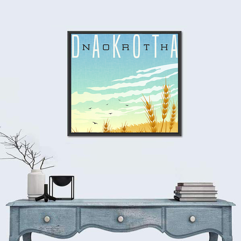 North Dakota Wheat Field Graphic Wall Art