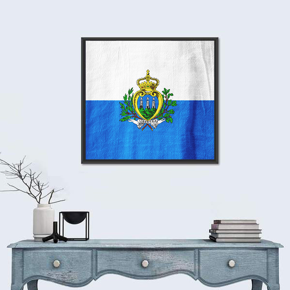 San Marino National Flag Wall Art