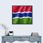 Gambia National Flag Wall Art
