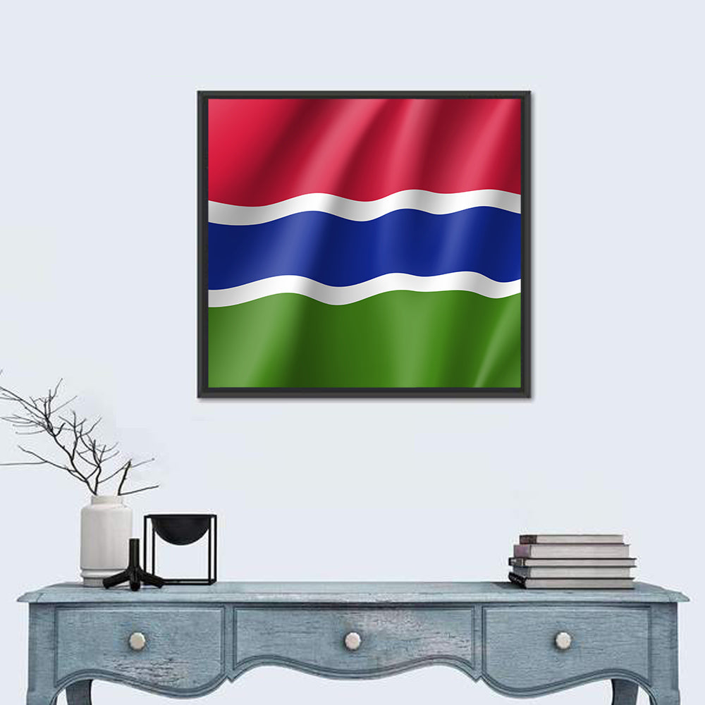Gambia National Flag Wall Art