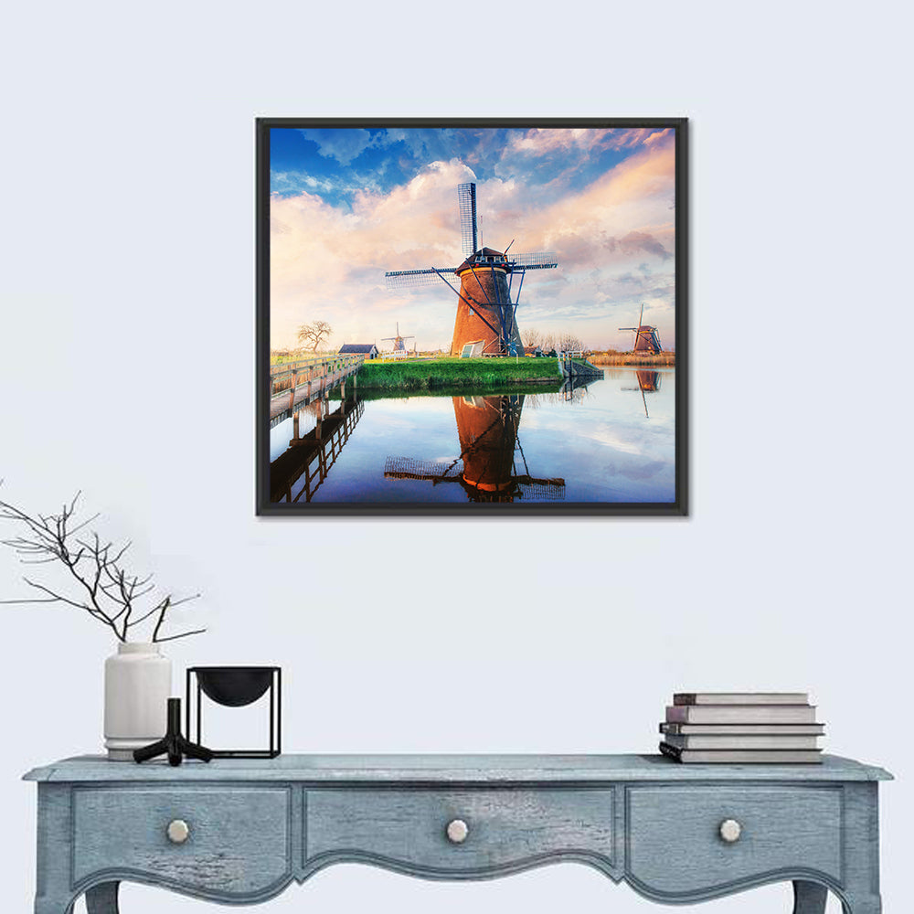 Traditional Dutch Windmills Wall Art