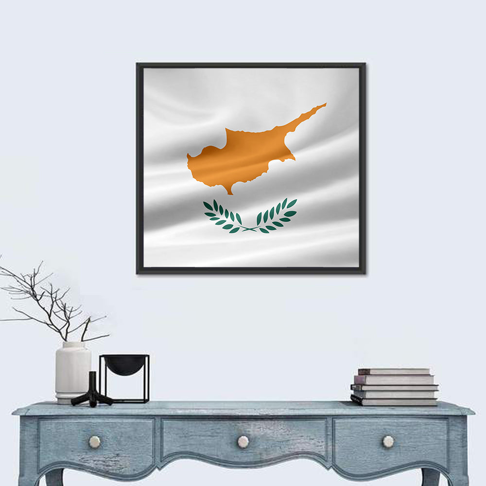 Cyprus Flag Emblem Wall Art