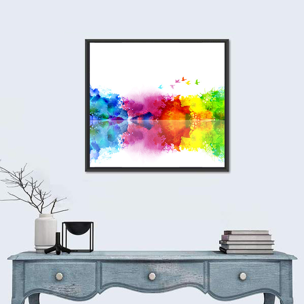 Flying Flock Of Birds Artwork Wall Art