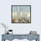 New York Rooftop Skyline Wall Art