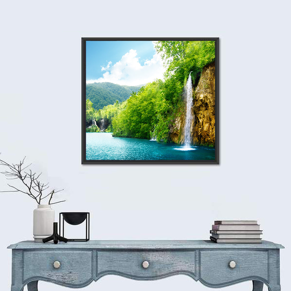 Plitvice Lakes Waterfall Wall Art