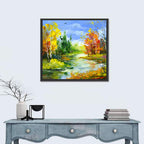 Winding Autumn Stream Wall Art