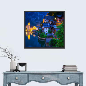 Hallstatt Village In Alps Wall Art