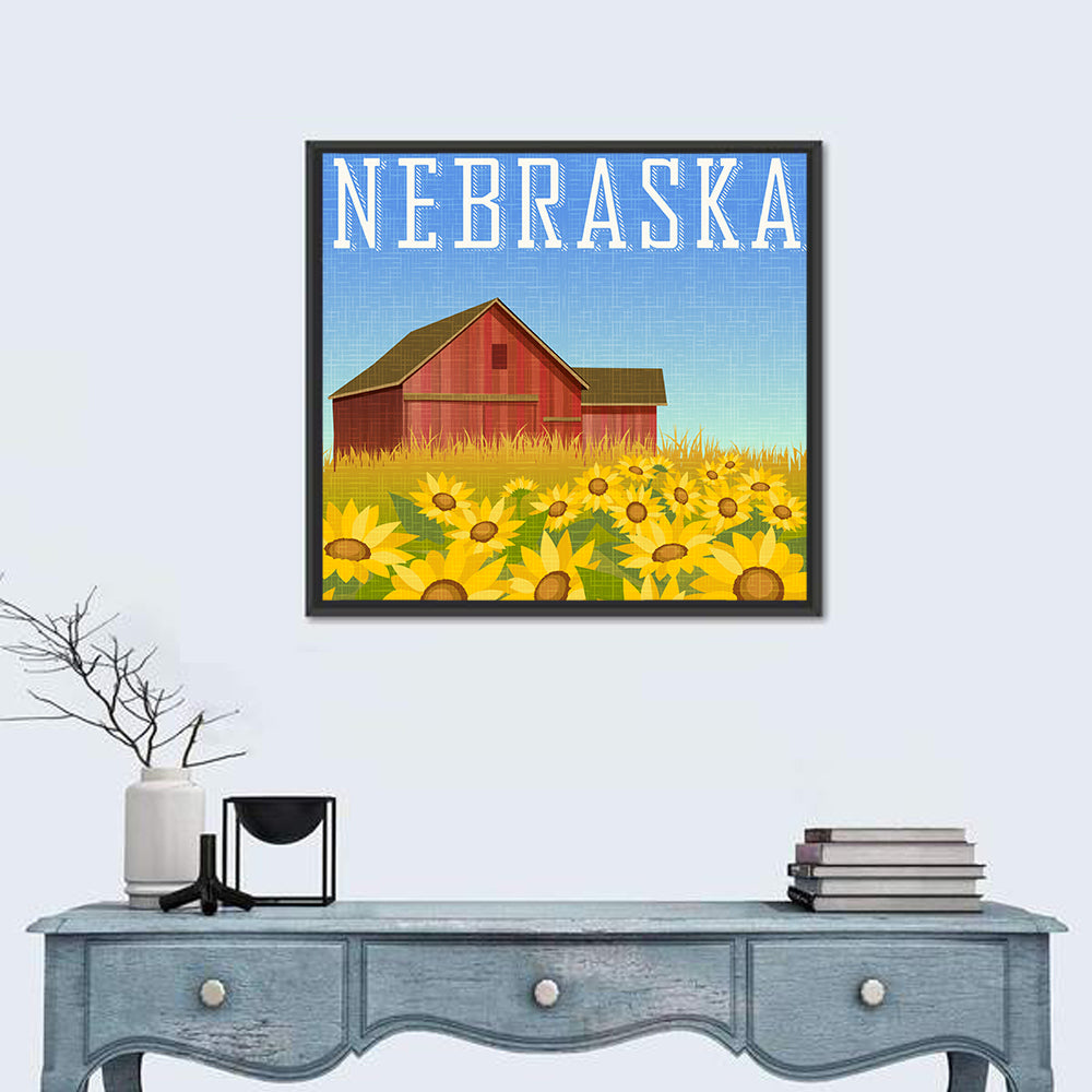 Nebraska Sunflower Barn Wall Art