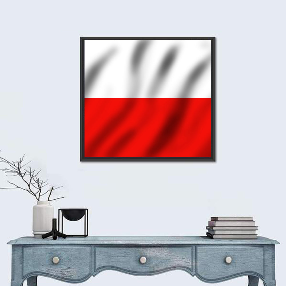 Waving Flag of Poland Wall Art