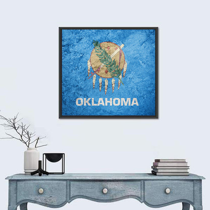 Grunge Oklahoma Flag Wall Art