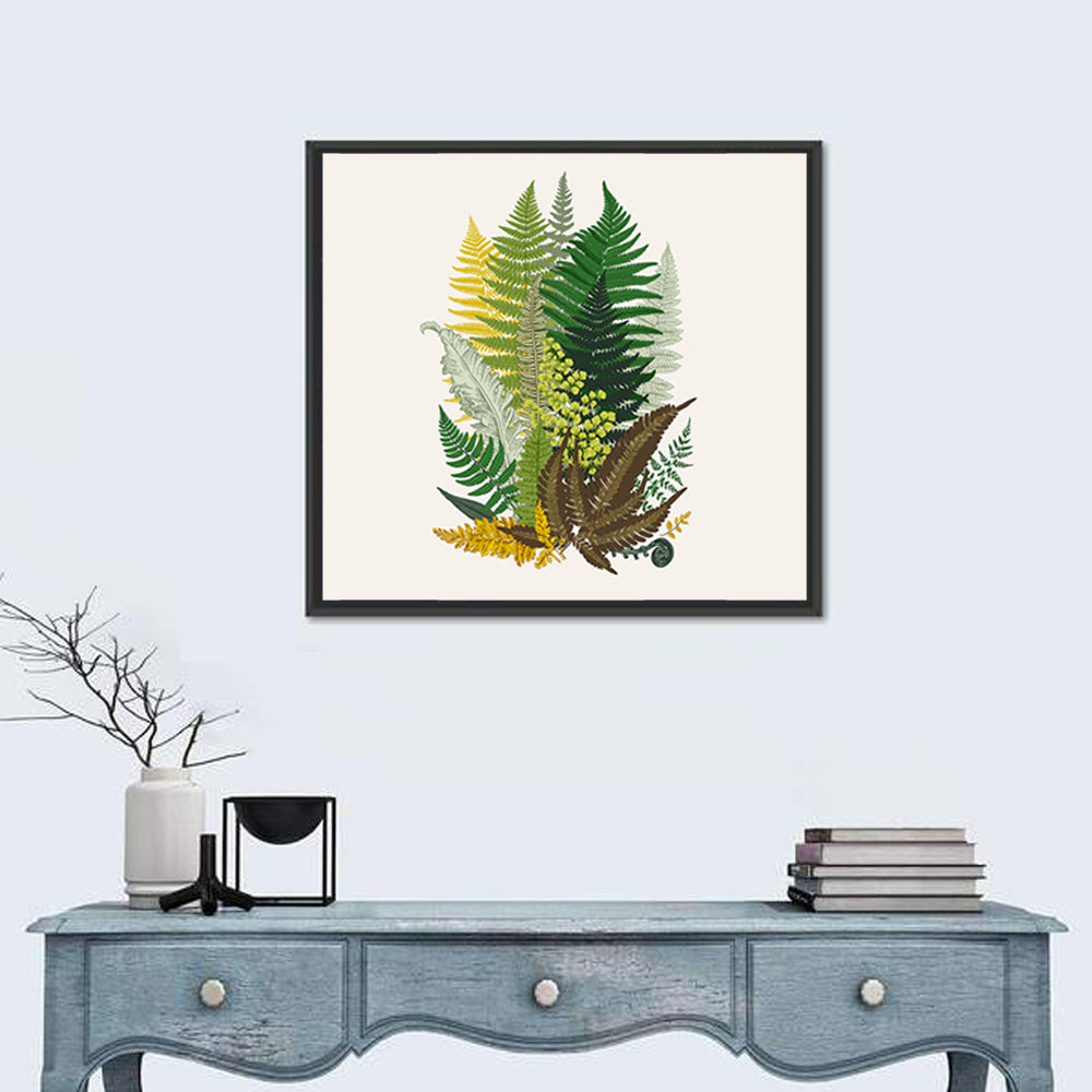 Fern Composition Wall Art in a room, square